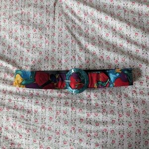 VINTAGE 80S Floral Multicolor Belt